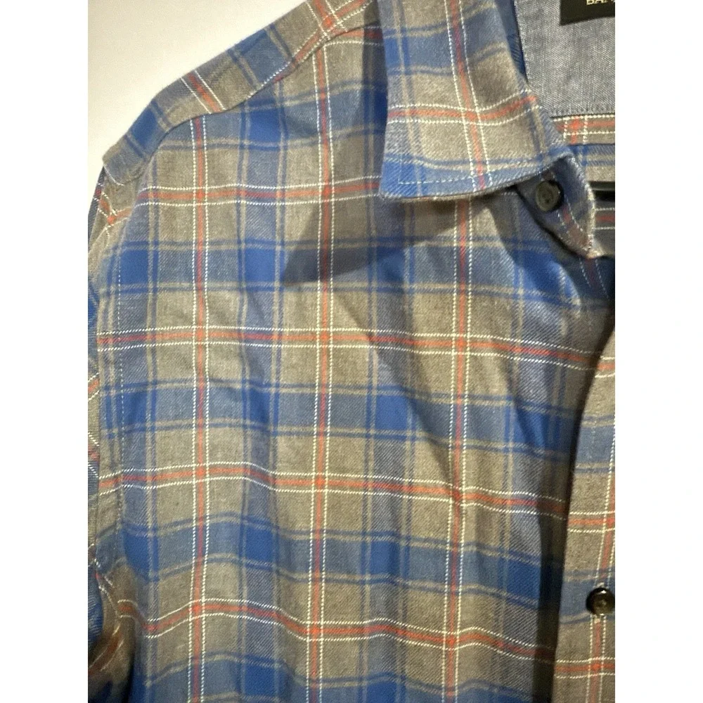 Banana Republic‎ Plaid Long Sleeve Button Up Med Weight Shirt Men Size M